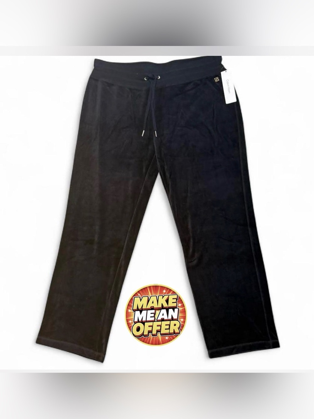 Brand New Calvin Klein Velour Drawstring Pants - SZ XL